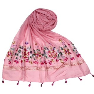 Premium Diamond Ari Cotton hijab - Puce Pink